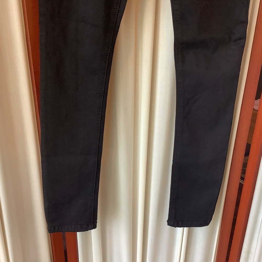 Reformation Womens Skinny Jeans Black Denim Stretch Mid Rise Size 25 - Picture 3 of 6